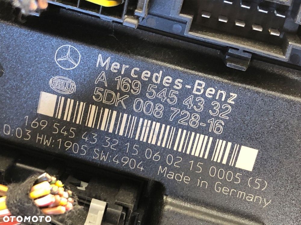 MODUŁ BSI  MERCEDES-BENZ KLASA A (W169) 2004 - 2012 A 170 (169.032, 169.332) 85 kW [116 KM] benzyna - 4