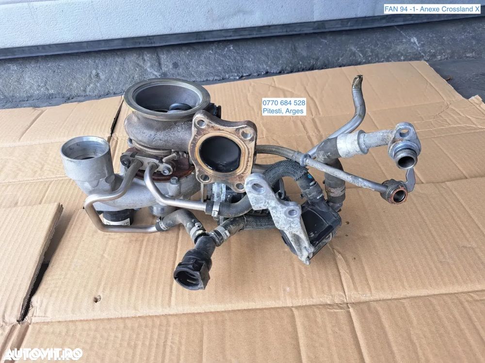 Turbo turbina turbosuflanta cu actuator valva solenoid Garrett in stare foarte buna Originala Opel Crossland X 1.2i benzina 2019-2020-2021-2022-2023, Opel Corsa F, Opel Grandland X - 1