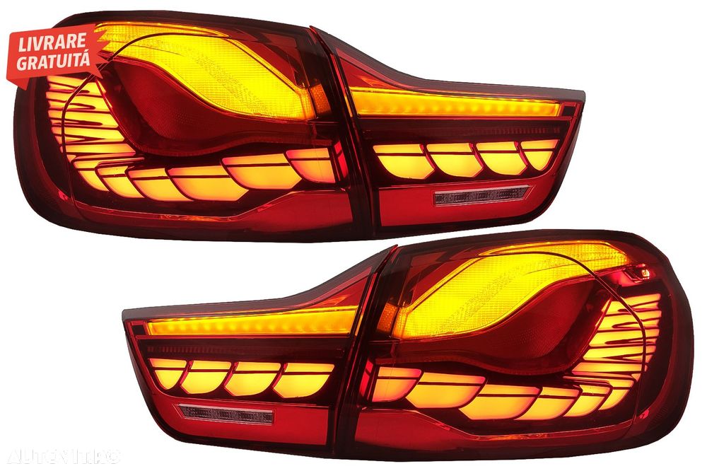 Stopuri OLED BMW Seria 4 F32 F33 F36 M4 F82 F83 (2013-03.2019) Rosu Clar cu Semnal- livrare gratuita - 9
