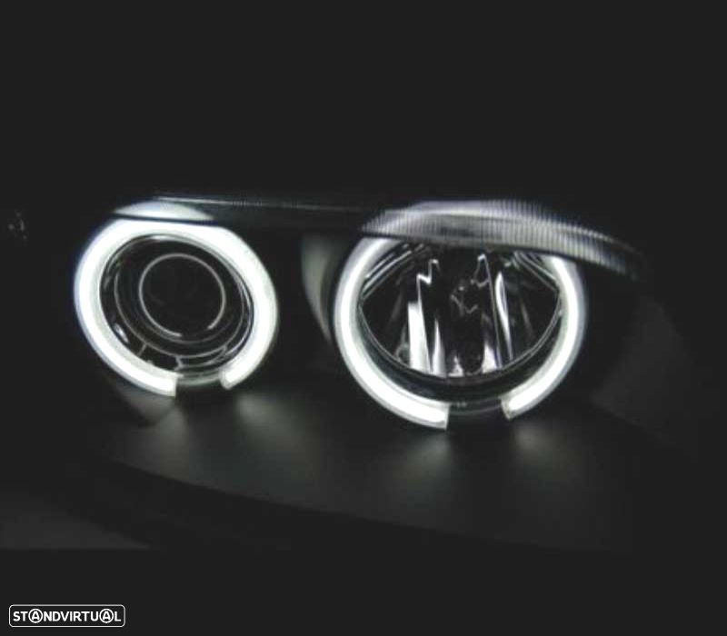 FARÓIS ANGEL EYES CCFL BMW Z3 FUNDO PRETO 96-02 - 3