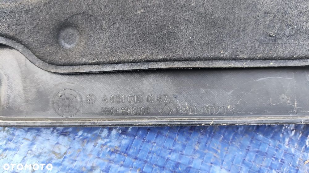 OSŁONA SILNIKA GÓRNA A6510101667 MERCEDES W204 SLK R172 ML W166 W212 2.2 CDI OM651 - 5