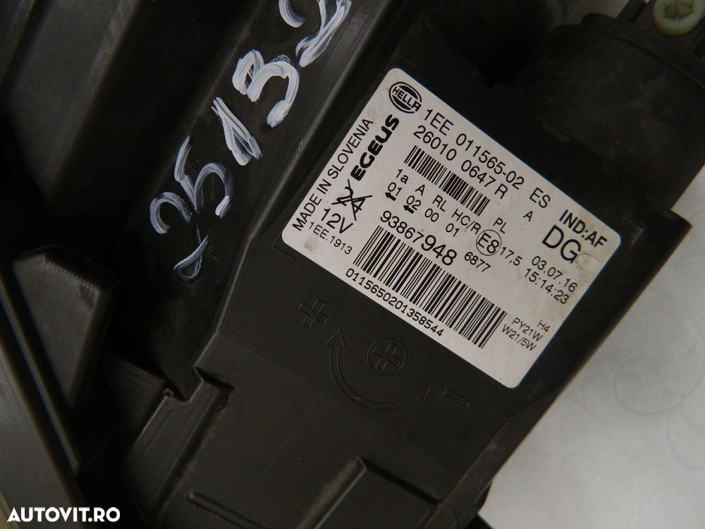 Far dreapta Opel Vivaro B Halogen, 2014, 2015, 2016, 2017, 2018, 2019, cod origine 2601006647R. - 7