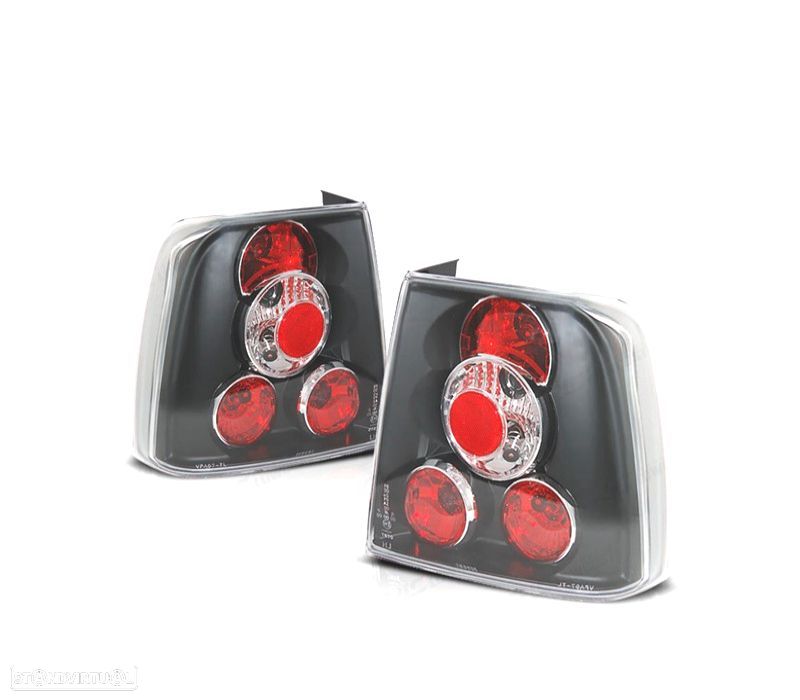 FAROLINS TRASEIROS PARA VOLKSWAGEN VW PASSAT 3B 96-00 PRETO - 1
