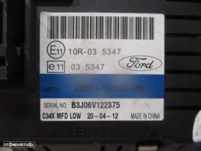Display Relogio AM5T18B955AG FORD FOCUS  3 FASE 1 2012 1.6 Tdci 95CV 5P BRANCO - 4