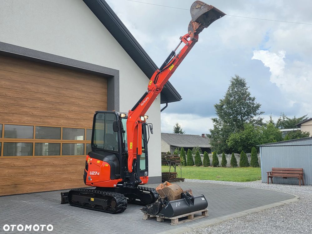 Kubota U 27 - 4 mini koparka Kubota sprowadzona 5 łyżek szybkozłącze piękna w oryginale 1 właściciel najdłuższe ramie long - 30