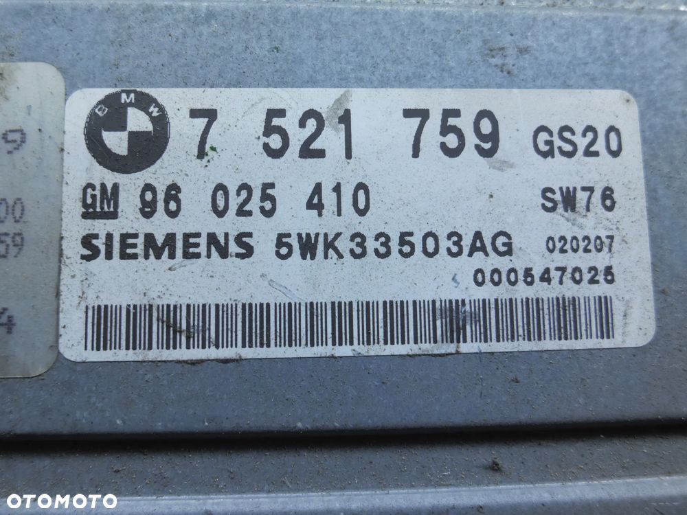 Komputer STEROWNIK BMW E46 7521759 96025410 5WK33503AG - 2