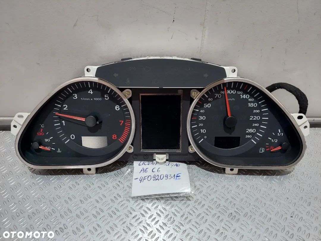 LICZNIK ZEGAR AUDI A6 C6 NR 4F0920931E - 1