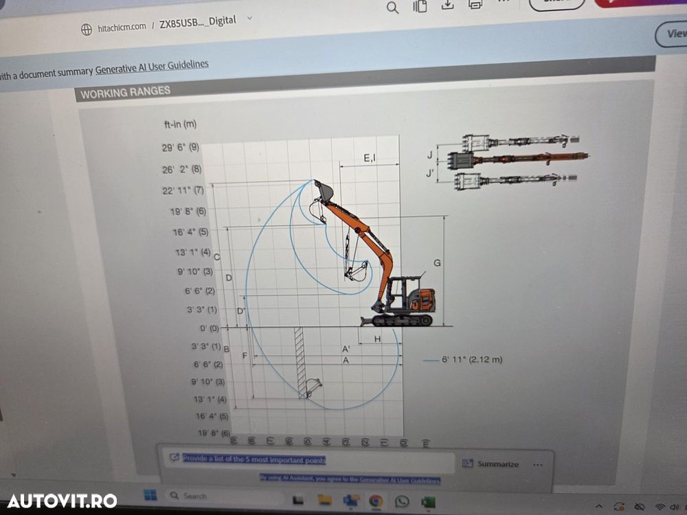 Hitachi ZX85, 8.5t,, 2021, 2.429h, lama,  CUPLA RAPIDA HIDRAULICA+ 3 CUPE NOI, instalatie picon, a doua inst. hidraulica, SENILE CAUCIUC NOI, protectie cabina, posibilitate leasing 4 ani-PROMOTIE 59.900 EUR+TVA - 30