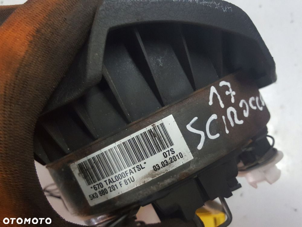 VW SCIROCCO III 08-14r PODUSZKA AIRBAG KIEROWCY 5K0880201F - 5