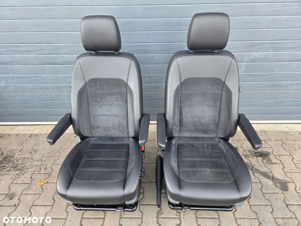 VW T6 MULTIVAN HIGHLINE fotel kierowcy przód skóra alcantara - 2