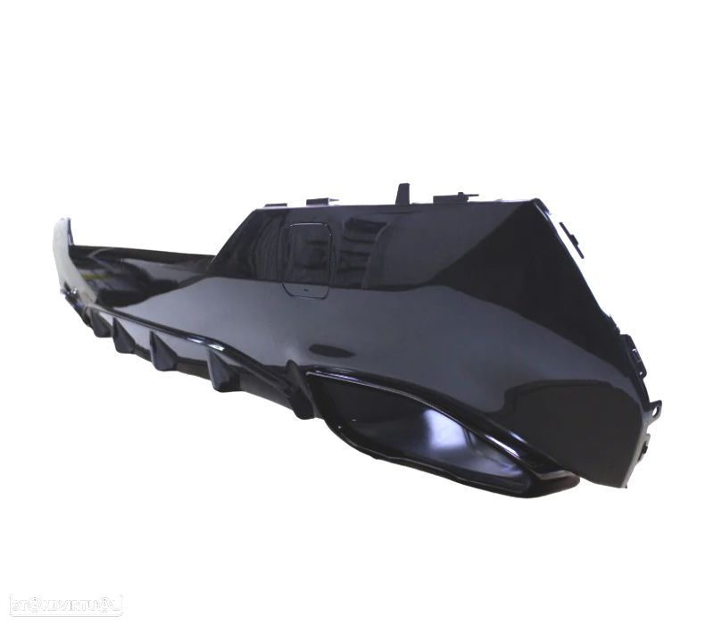 DIFUSOR BMW G22 21-23 LOOK M 440I + PONTEIRAS DE ESCAPE PRETO BRILHANTE - 2