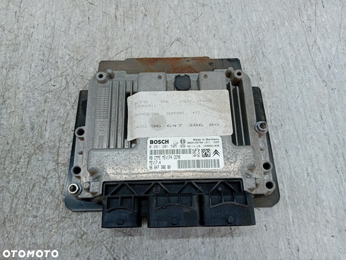 KOMPUTER, STEROWNIK PEUGEOT 308 I 9664738680 0261201505 1.6 VTI - 1