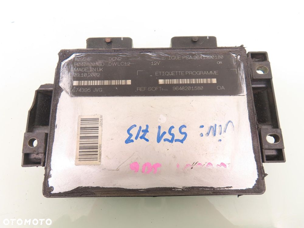 STEROWNIK PEUGEOT 206 1.9 D R04080030D 9648201580 - 3