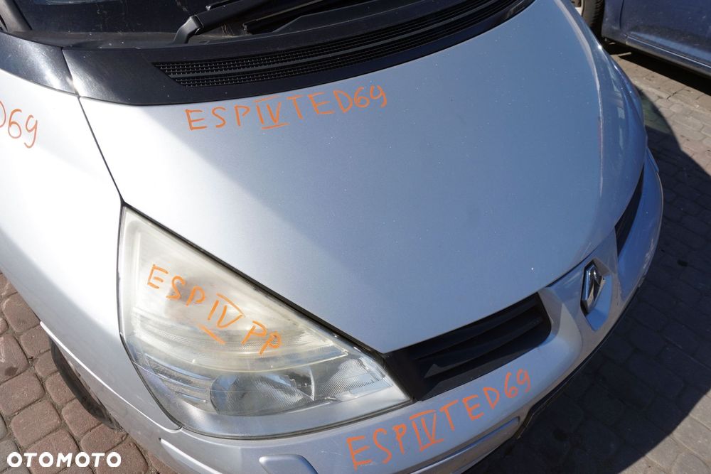 MASKA ZDERZAK BŁOTNIKI LAMPY ESPACE GRAND IV PH2 LIFT TED69  RENAULT 2006-2010 SREBRNY PRZÓD KOMPLETNY - 3