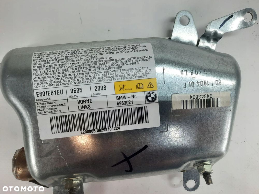 PODUSZKA AIRBAG DRZWI LEWA LEWY PRZÓD BMW E60 E61 LCI 6963021 - 5