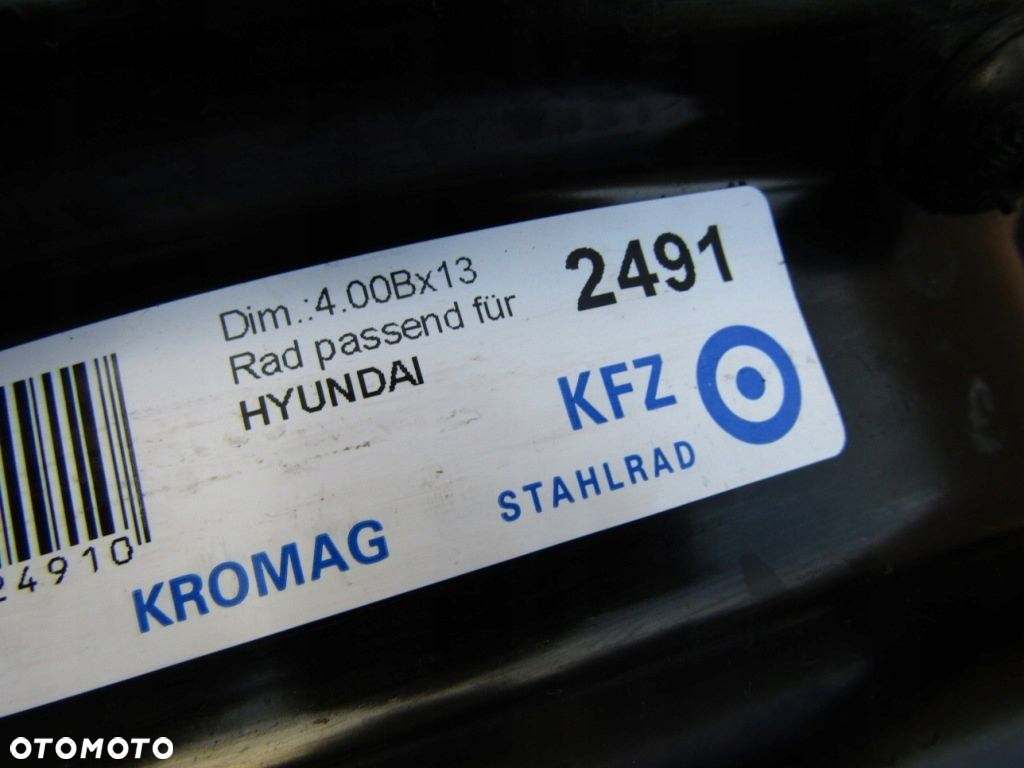 4x Felgi 13 Hyundai i10 I Kia Picanto I II Toyota Yaris 4j 4x100 ET46 - 13