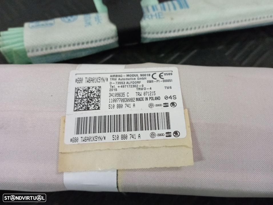 Cortina Airbag Direita e Esquerda VW Golf VII Sportsvan 2016 Ref. 510880741A / 510880742A - 3