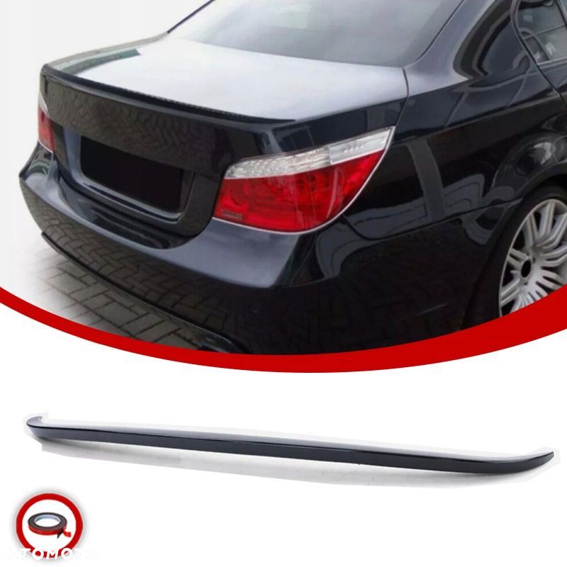 BMW E60 Lotka TYLNEJ Klapy Spoiler Dokładka MP Look Czarny Połysk