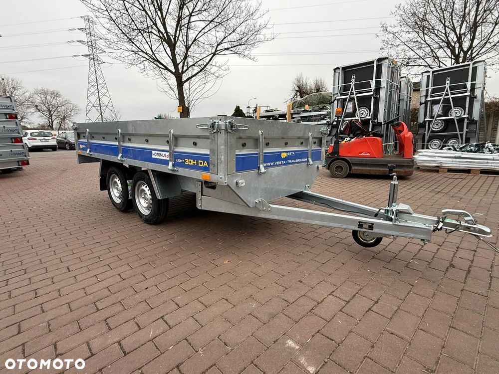 Inny rzyczepa Vesta 30HDA Hochlader DMC 750 kg 301x150x38 2 osie spawana rama koła pod spodem - 1