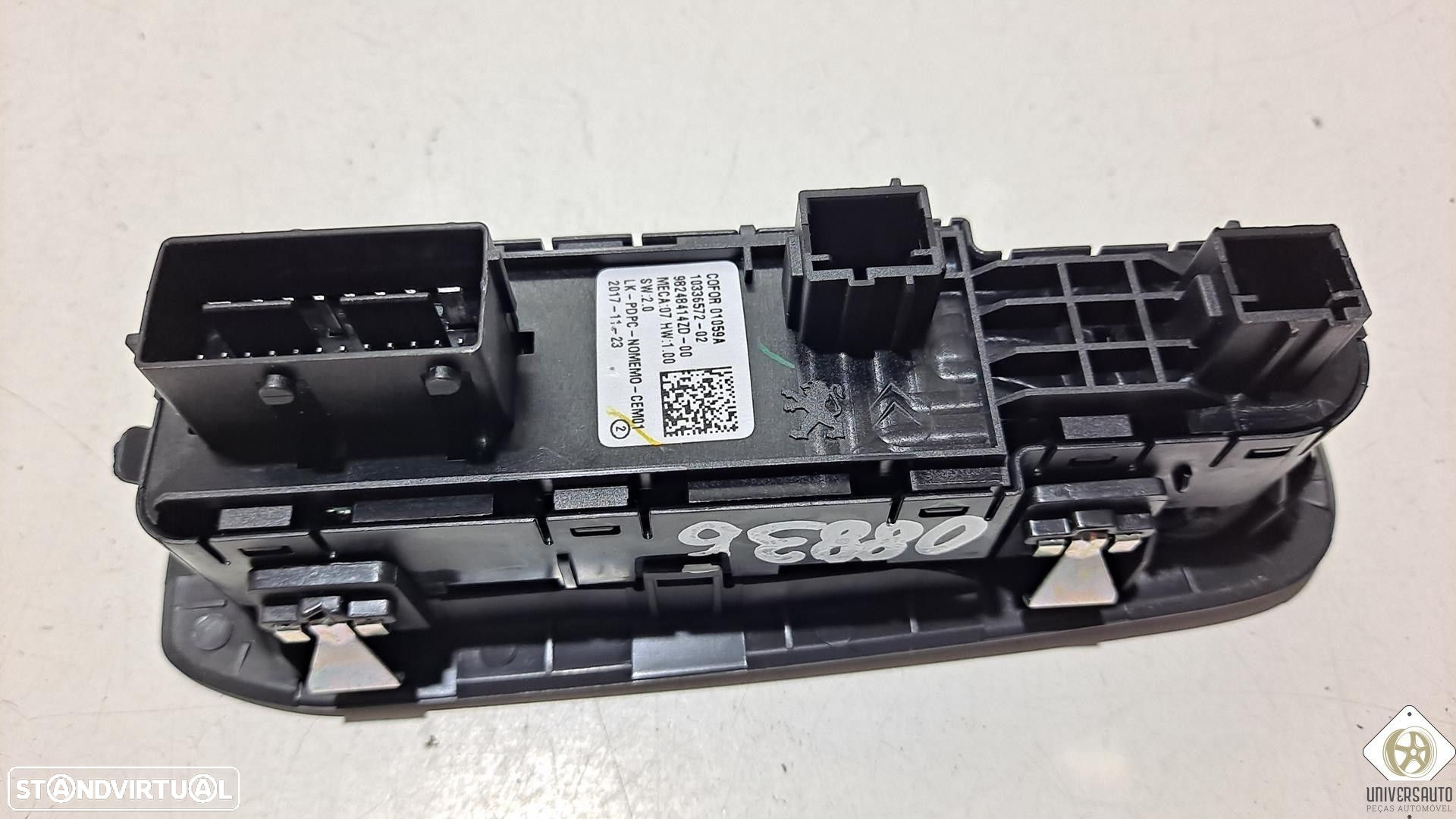 COMANDO ELEVADOR DE VIDRO FRONTAL ESQUERDO PEUGEOT 308 II 2018 - 2