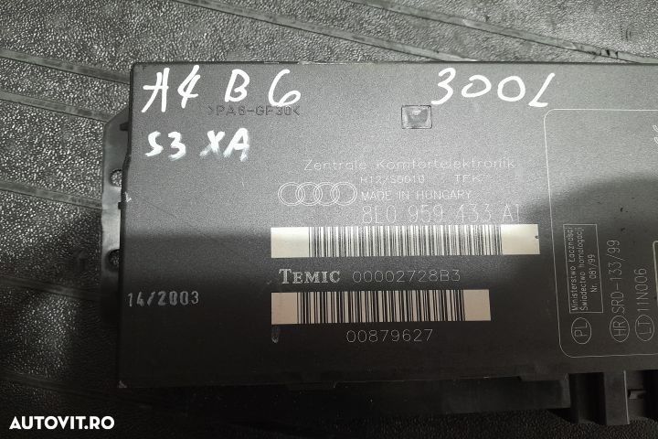 Modul confort 8E0959433AT 8E0959433AT Audi A4 B6 [2000 - 2005] Avant - 3