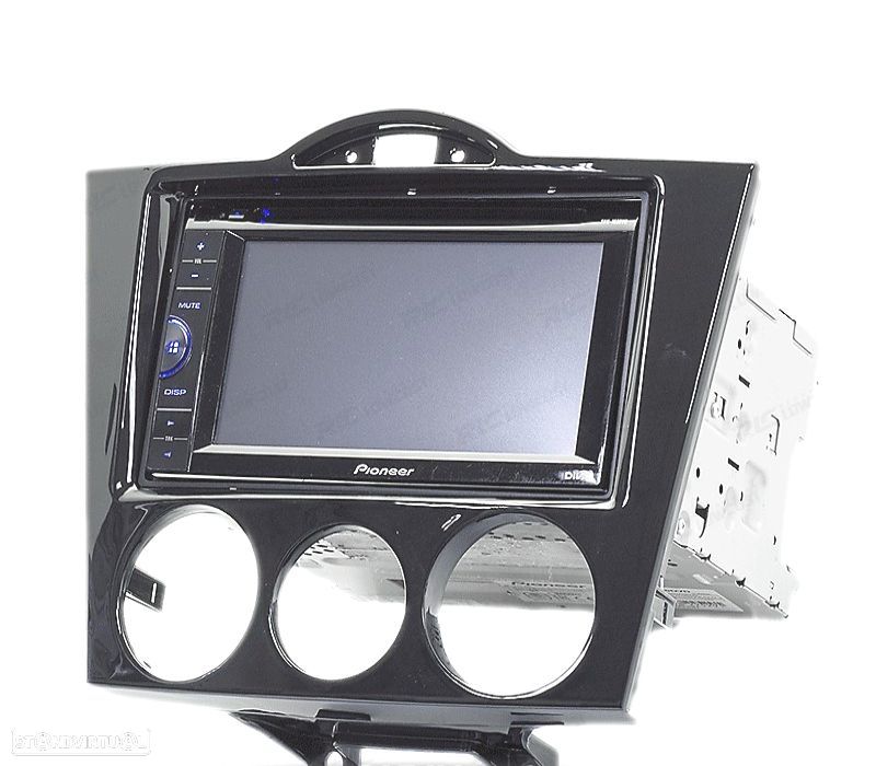 MOLDURA ADAPTADOR PRETO BRILHANTE PARA RADIO 2-DIN PARA MAZDA RX-8 03-08 AIRE ACONDICIONADO MANUAL - 1
