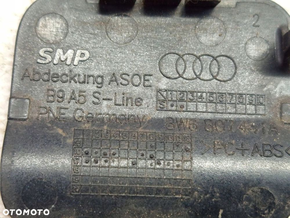 AUDI A5 F5 S-LINE ZAŚLEPKA HAKA HAK ZDERZAK TYŁ 8W6807441A LY9T - 5