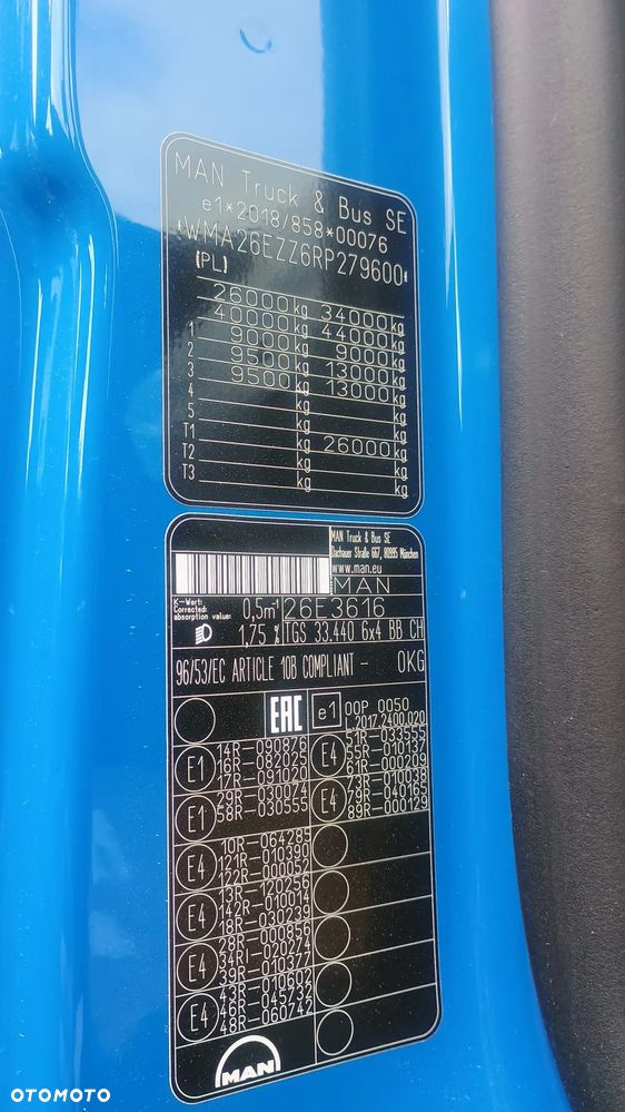 MAN TGS 33.440 / 6X4 / WYMIEŃ SWÓJ STARY NA NOWY / WYWROTKA 3 STRONNA / HYDROBURTA / BORDMATIC / KH-KIPPER / FABRYCZNIE NOWY / DOSTĘPNY OD RĘKI - 36