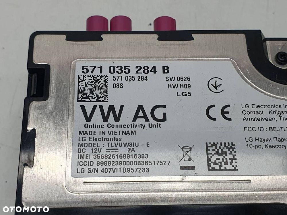 MODUŁ USŁUG ONLINE E-CALL VW CRAFTER II 571035284B ORYGINAŁ - 2