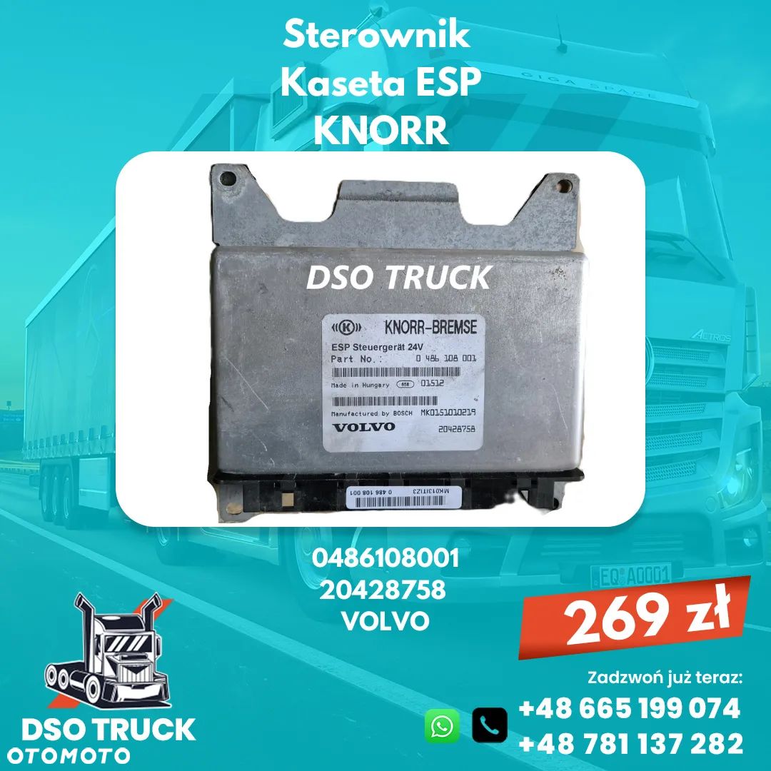 Sterownik Kaseta ESP KNORR 0486108001 20428758 VOLVO - 1
