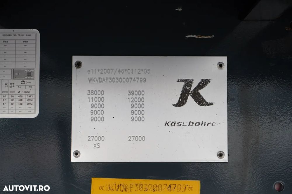 Kaessbohrer KASSBOHRER / CORTINĂ / ELEVATOR DE SARCINĂ DHOLLANDIA / PODEA REZISTENTĂ / STANDARD - 27