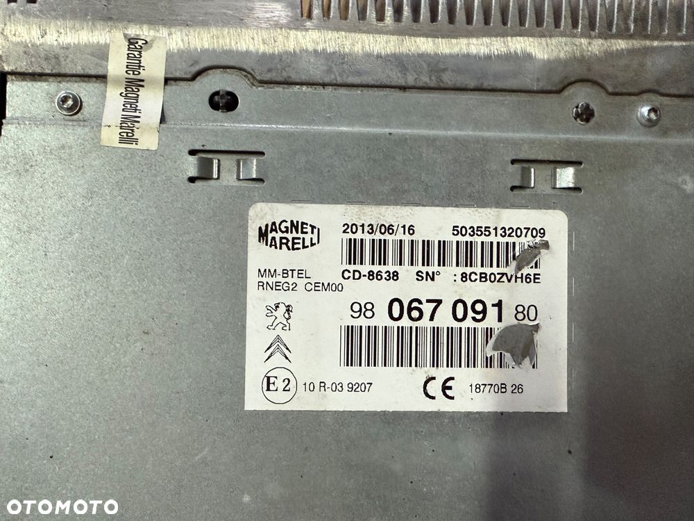 RADIO NAWIGACJA Z WYŚWIETLACZEM PEUGEOT CITROEN 9806709180 A2C84145200  -WYSYŁKA- - 4