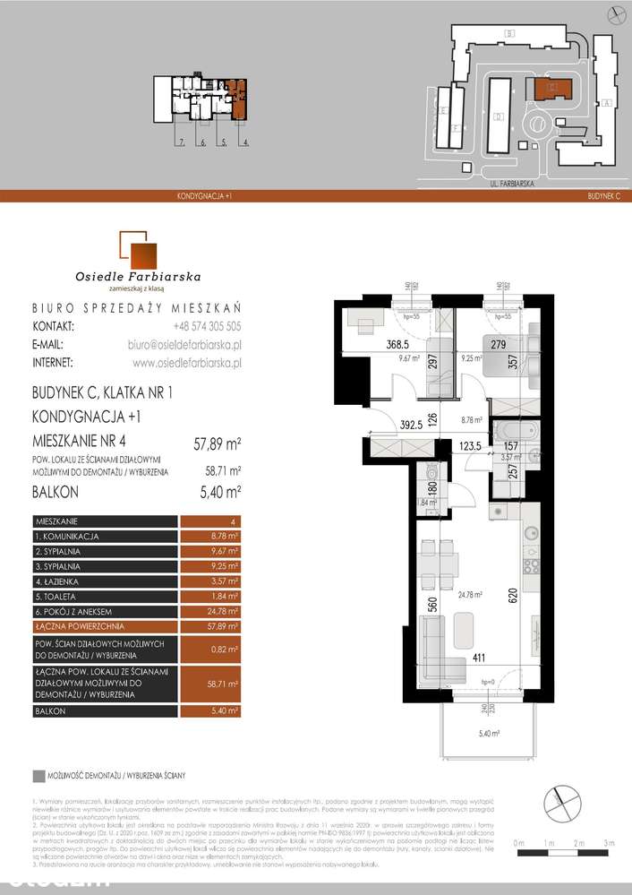 3-pokojowe mieszkanie 57m2 + balkon - Pełny obrazek: 2/6