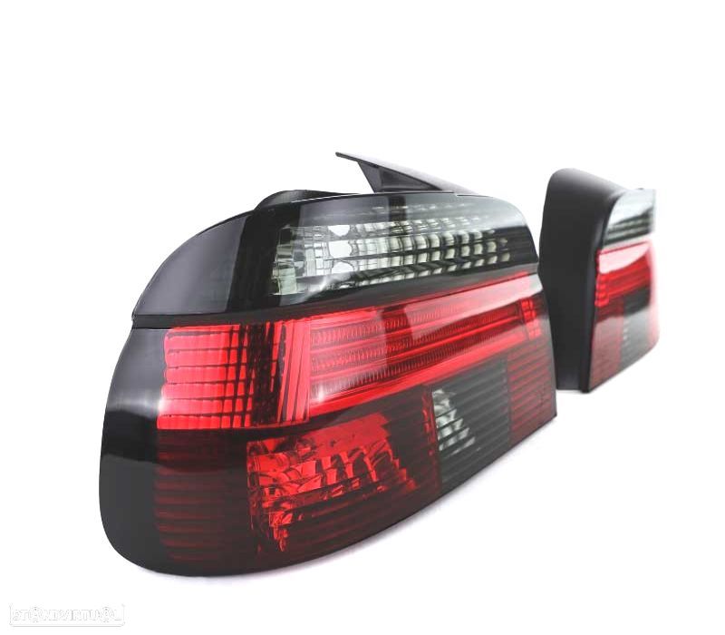 FAROLINS TRASEIROS BMW E39 95-00 PRETO VERMELHO - 4
