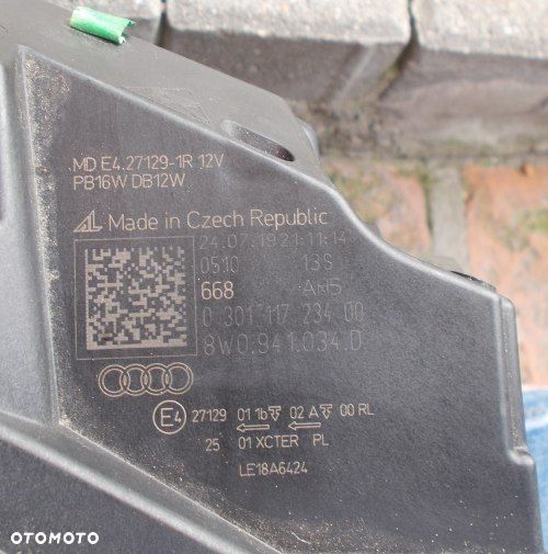 AUDI A4 B9 8W LIFT LAMPA PRAWA FULL LED EUROPA 8W0941034D - 8