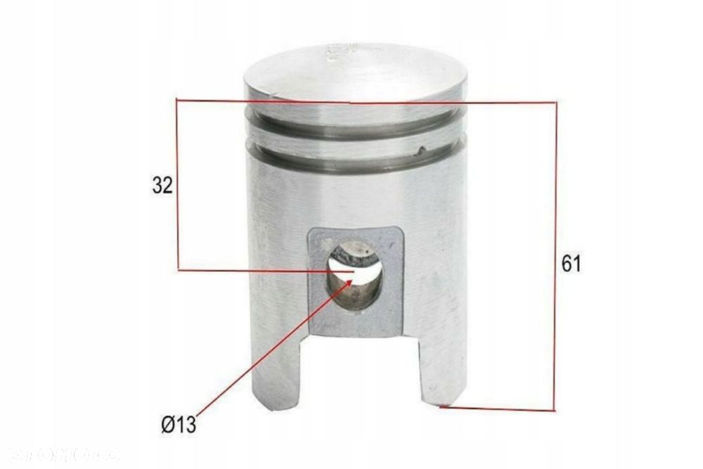cylinder +tłok 125 52.00 nominał aluminiowy wsk 125 b1 b3 - 2
