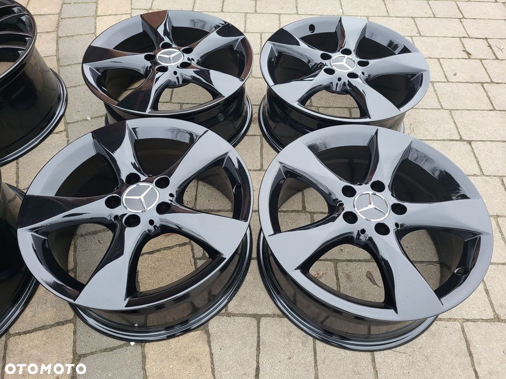 Alufelgi oryginał Mercedes 5x112 7,5Jx17 et52,5 cb66,6mm czarny polysk - 6