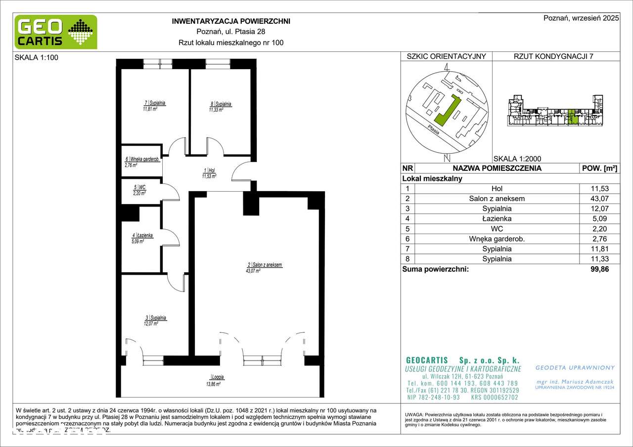 4-pokojowe mieszkanie 99m2 + loggia - Pełny obrazek: 2/9