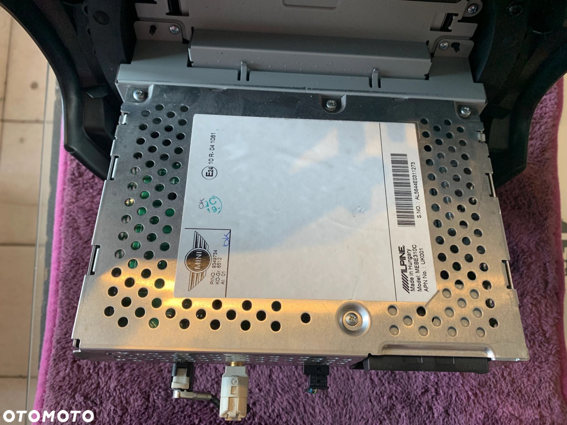 RADIO ALPINE Z RAMKĄ MEBE310C 9349734 MINI F55 F56 F57 - 5