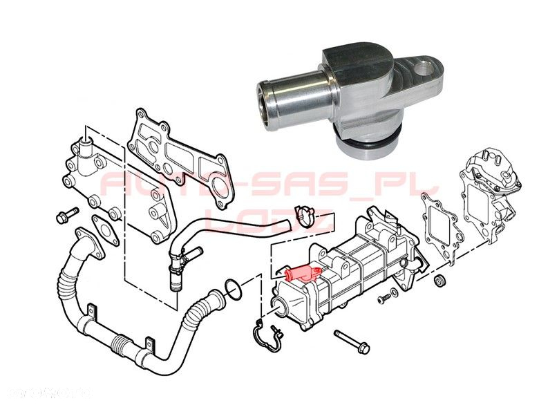 KRÓCIEC CHŁODNICY SPALIN EGR DUCATO JUMPER BOXER 3.0 E5 - 2