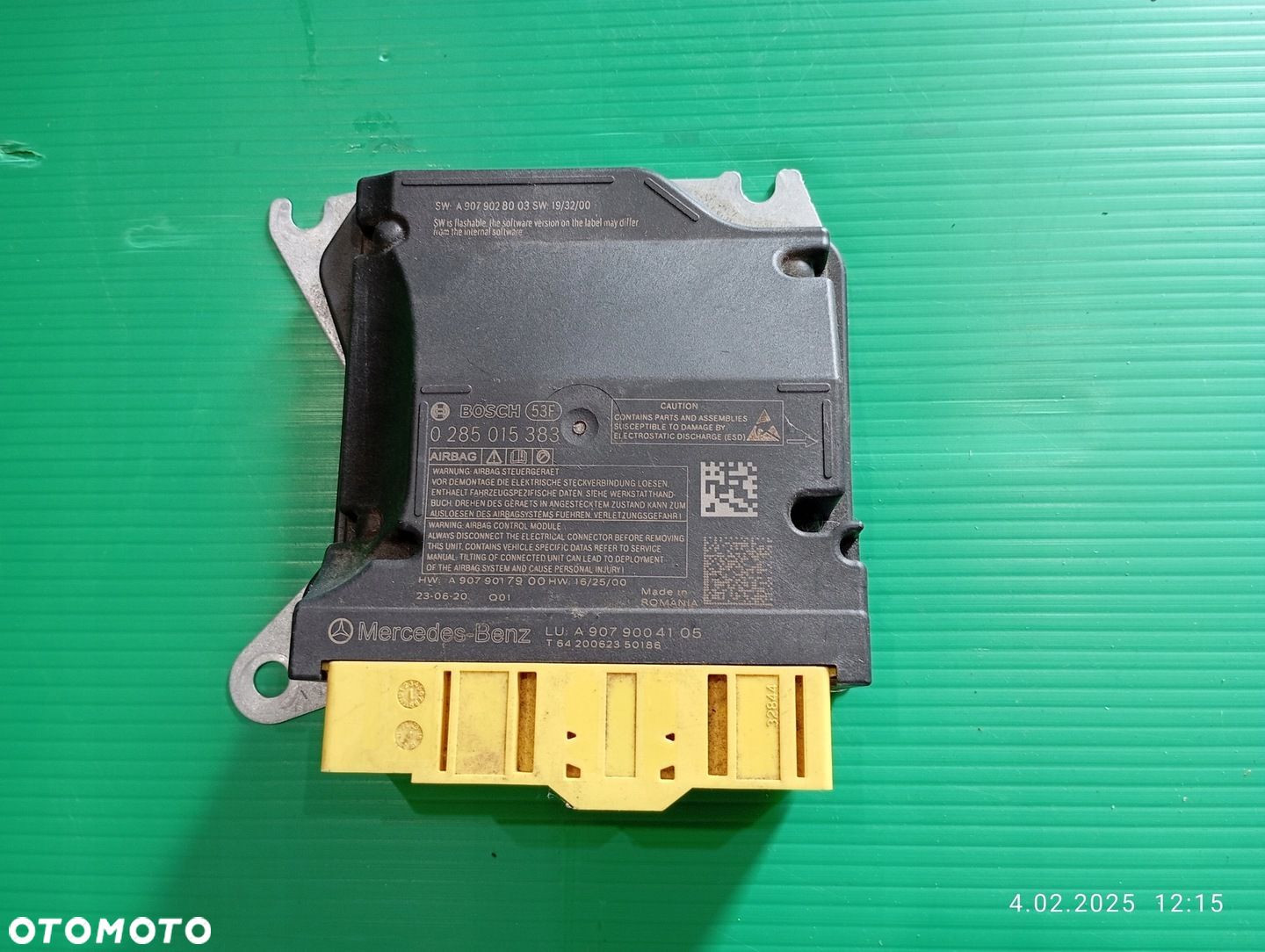 MODUŁ SENSOR PODUSZEK AIRBAG MERCEDES SPRINTER W907 A9079028003 - 1