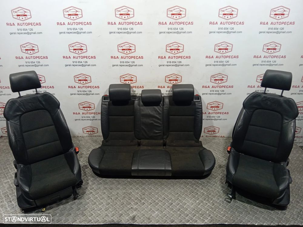 Conjunto de Bancos Audi A3 8P Sportback S-Line Pele e Tecido Original - 1