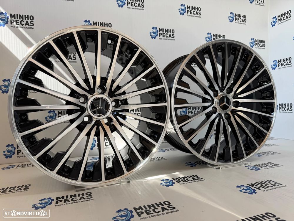 Jantes Look Mercedes New Turbine em 18 (5x112) Preto e Polido - 3