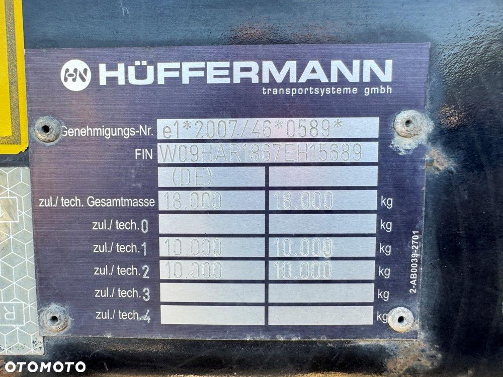 Huffermann HAR 1867 PRZYCZEPA DO HAKOWCA ROK 2015. - 23