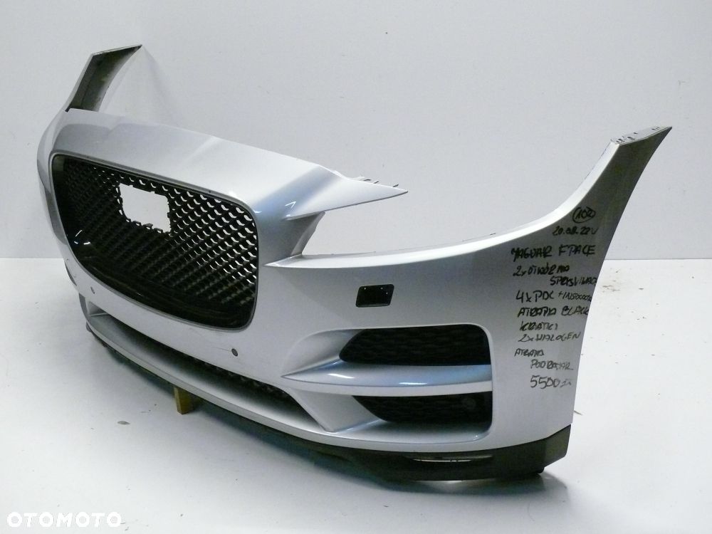 ZDERZAK PRZEDNI JAGUAR F-PACE 2015 PDC XENON GRILL KRATKI - 2