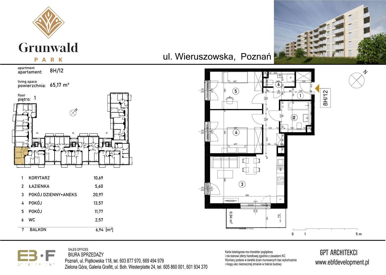 Grunwald Park | mieszkanie 3-pok. | 8H_12