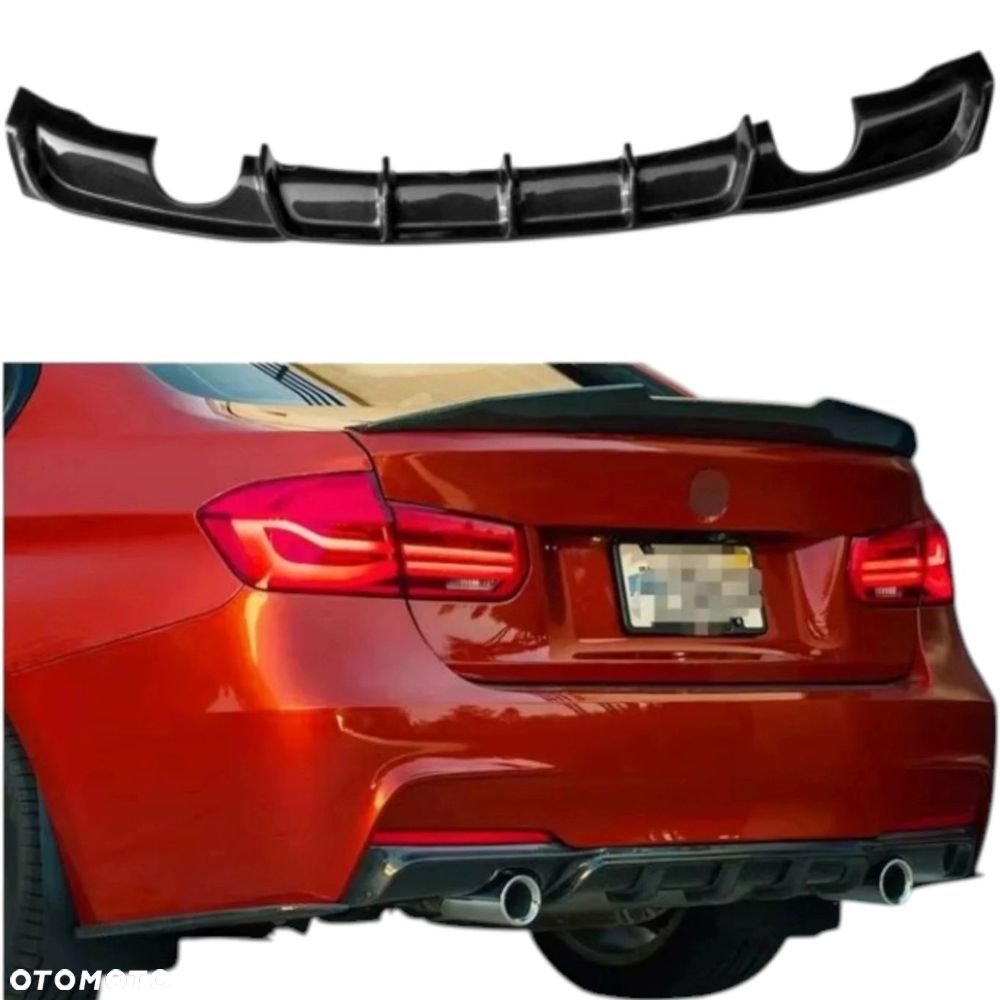 BMW F30 F31 11-18 DYFUZOR SPOILER DOKŁADKA CYLINDRY pojedynczy WYDECH duet - 1