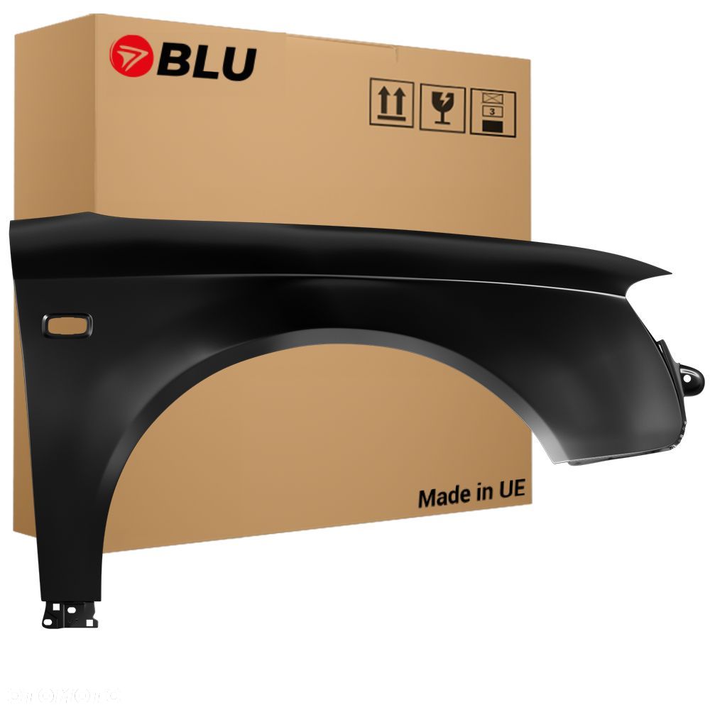 BLU Błotnik AUDI A4 B7 prawy przód 2004-2008 przód ocynk surowy do lakierowania - 1