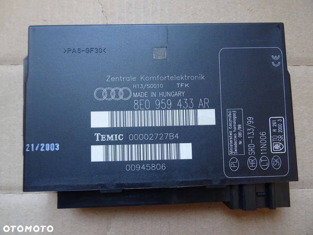 Audi A4B6 moduł komfortu 8E0959433 AQ / AR - 4