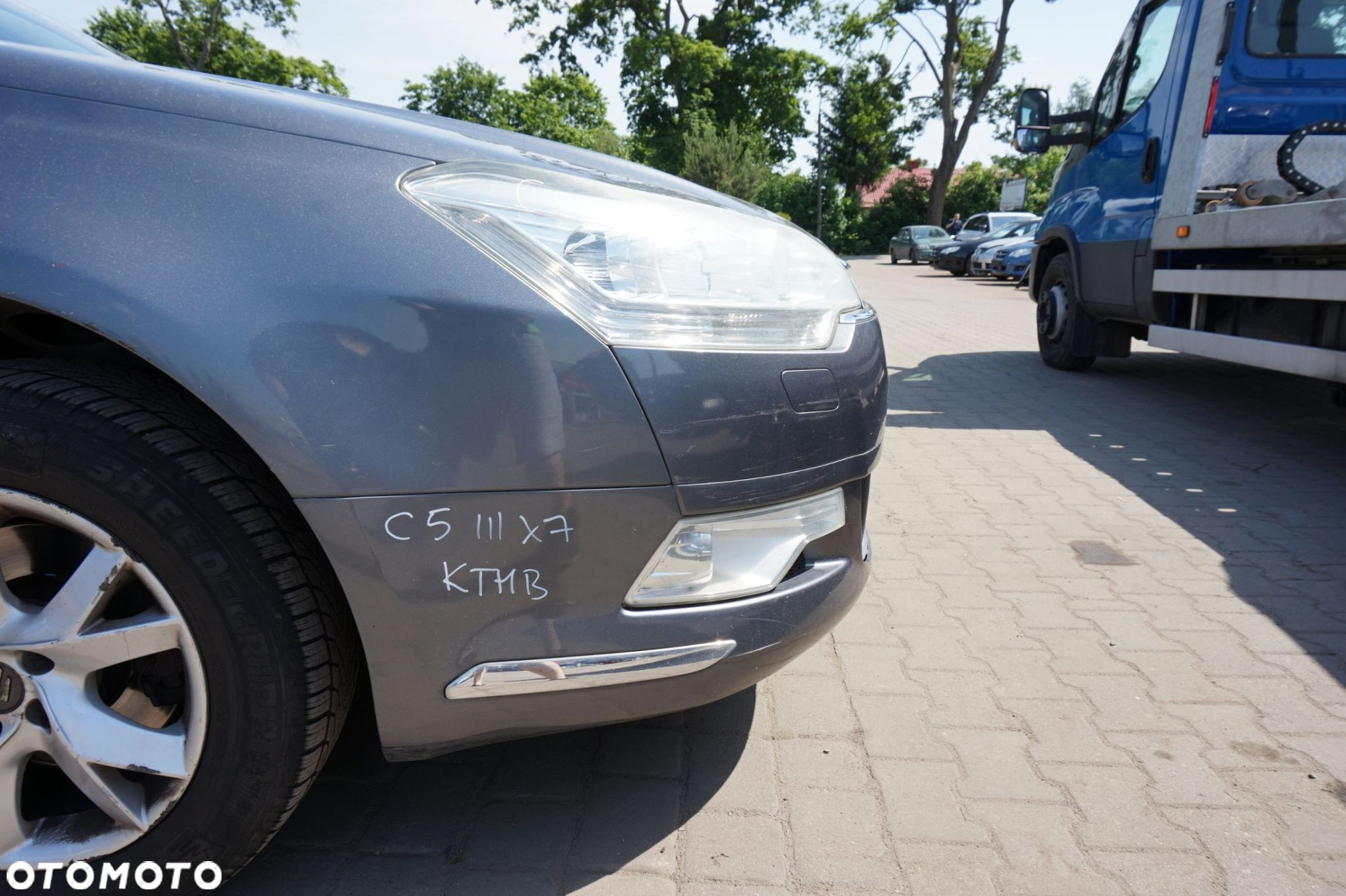 MASKA ZDERZAK BŁOTNIKI LAMPY C5 III X7 KTHB  CITROEN 2008-2017 SZARY PRZÓD KOMPLETNY - 11